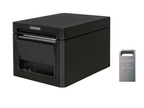 CT-E351 - Bondrucker, thermodirekt, Frontausgabe, 203 dpi, USB + RS232, schwarz