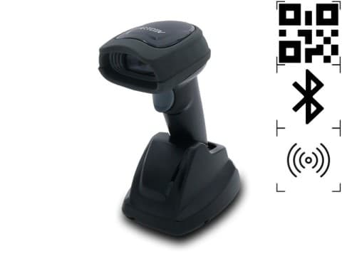 AS-3310 - High-End Kabelloser 2D-Barcodescanner, Bluetooth, USB-KIT, schwarz